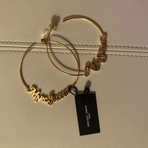 Marc Jacobs Gold New York Hoops